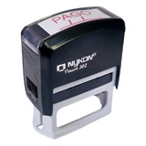 Carimbo Automático Nykon Pago Com Data 38x14mm 