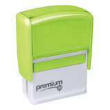 Carimbo Automático Para Marcar Roupas + 1 Tintas De Tecido Cor Da Tinta Preto Cor Do Exterior Verde-limão