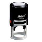 Carimbo Datador Automático Redondo 30mm Cor Preto Cor Da Tinta Preta, Vermelho E Azul Cor Do Exterior Preto E Cinza