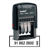 Carimbo Datador Trodat 4820 - 4mm De Altura - Somente Data Cor Da Tinta Preto Cor Do Exterior Preta
