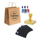 Carimbo Kraft Sacos,sacolas,caixas 8,5 X 6 Cm+1almof+1tinta