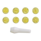 Carimbo Marcador P/ Doces Brigadeiros Pasta Massas Bluestar Cor Amarelo Natal