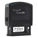 Carimbo Pago + Campo De Data Automático - Nykon 302 Preto