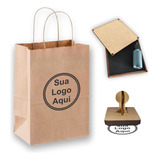 Carimbo Personalizado 12x12cm Com Almofada E Tinta -com Logo