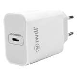 Carregador 20w Adaptador Fonte Turbo Usb E Tipo C Pd Iwill Cor Branco