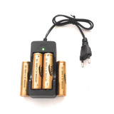 Carregador + 4 Bateria 18650 4,2v