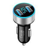 Carregador Automotivo Voltímetro Digital 3.1a 2 Usb Isqueiro