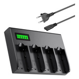Carregador Bateria 4 Canais Display Lcd P/ Np-f970 Np-f550