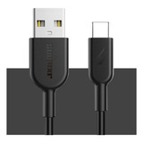 Carregador Cabo Dados Tipo C Typec Usb 3.0a Sumexr N Enrola Cor Preto