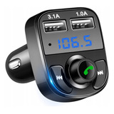 Carregador Carro Transmissor Bluetooth Fm Usb Mp3 Veicular