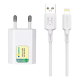 Carregador Compacto Para iPhone 5 5c 5s 6 6s 7 Com Cabo Usb