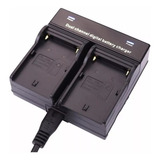 Carregador De Bateria Duplo P/ Led Np-f550 F570 Np-f970 