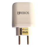 Carregador De Parede Duplo Usb Turbo Tomada Fonte Adaptador Cor Branco