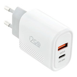 Carregador De Parede Turbo I2go 1 Usb-c 20w + 1 Usb-a 18w Cor Branco