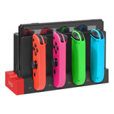 Carregador Dock Base Para 4 Joycon Nintendo Switch E Oled
