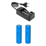 Carregador Duplo + 2 Bateria Recarregável Li-ion 18650 