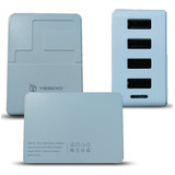 Carregador Mesa Celular Fonte 4 Portas Usb Rápido Hub Yesido