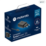 Carregador Motorola Turbo Moto E7 Plus E6s E5 Play Micro Usb Cor Preto