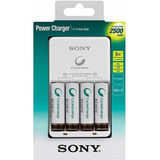 Carregador Pilhas Sony + 4 Pilhas Aa 2500mah Cycle Original