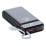Carregador Power Bank Portátil 20000mah Carga Rápida Preto