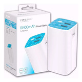 Carregador Power Bank Portátil Tp-link Tl-pb10400 10400mah Cor Branco Com Azul