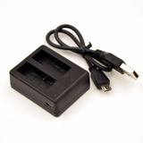 Carregador Sjcam Sj4000 Sj5000 Hd 4k - Duplo Mini Usb