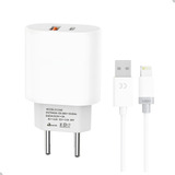 Carregador Turbo 40w Para iPhone 8 X Xr 11 12 13 14 Pro Max