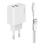 Carregador Turbo Duplo Usb iPhone Com Cabo Lightning Pmcell