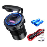 Carregador Usb Pd C/qc 3.0 Com Soquete De Interruptor E Toma