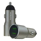 Carregador Veicular 2x Usb 4.8a Carro Turbo V8 Tipo C Ios 
