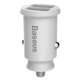 Carregador Veicular Baseus Grain 2 Entradas Usb 5v 3.1a Led