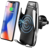 Carregador Veicular + Suporte Wireless Qi Sem Fio Automático