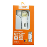 Carregador Veicular Turbo 38w Para iPhone - 2 Usb E 1 Tipo C