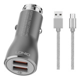 Carregador Veicular Usb Turbo Qualcomm 3.0 Cabo Android V8