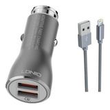 Carregador Veicular Usb Turbo Qualcomm 3.0 Cabo Lightning
