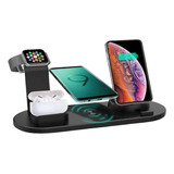 Carregador Wireless 6 Em 1 Android iPhone Watch Fone