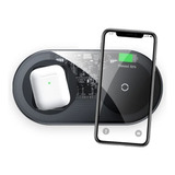 Carregador Wireless Sem Fio Baseus 2 Em 1 P/ iPhone E Airpod