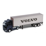 Carreta Com Container Volvo Fh12 Miniatura Die-cast 1:32