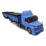 Carreta Bitrem Scania Bau Madeira Brinquedo 7eixo Cocacola