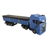 Carreta Scânia Carga Alta De Madeira Miniatura