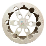Carretilha De Madeira Para Pipa 38 Cm Diâmetro Desenhada