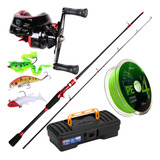 Carretilha Pesca Anti Cabeleira Vara De Carbono Promoção