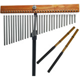 Carrilhão 30 Barras Alumínio Percussionline+ Par Vassourinha