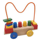 Carrinho Aramado Pinos Brinquedo Pedagógico Forma Geométrica