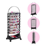 Carrinho Auxiliar Manicure Cromado P/ 176 Esmaltes - Dompel