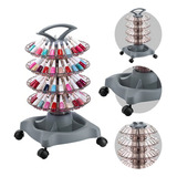Carrinho Auxiliar Manicure Para 80 Esmaltes Cinza Dompel