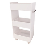Carrinho Auxiliar P/ Cabelereiro 3 Bandejas 45x90x30 Branco