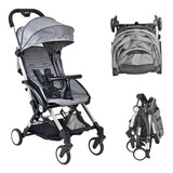 Carrinho Bebê Passeio Compacto Reclinável Burigotto Up Gray Cor Do Chassi Branco