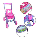 Carrinho Boneca Princesas Florzinha Lindo Infantil Brinquedo
