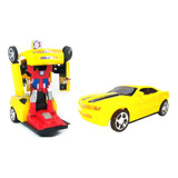 Carrinho Camaro Amarelo Robô Bee Carro Se Transformers
